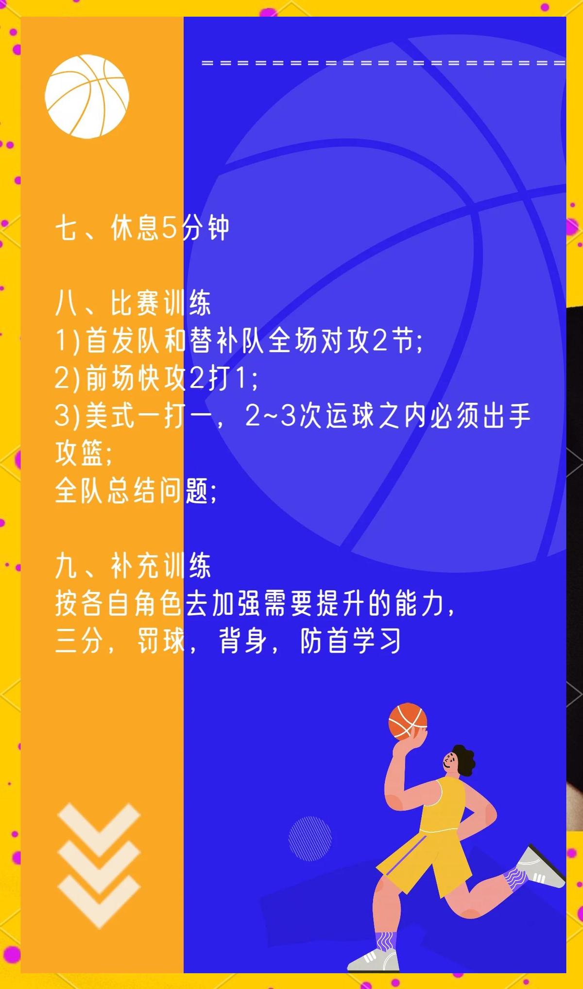 初中篮球战术一周训练计划_2